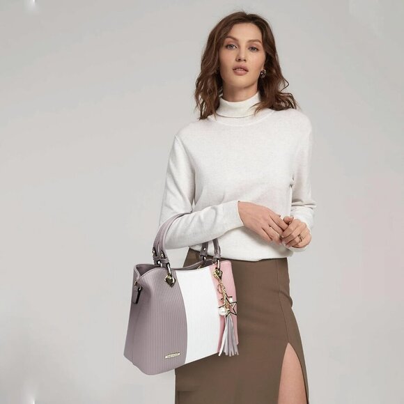 Handbags for Women with Multiple Internal Pockets in Pretty Color Combination, W - Picture 7 of 8